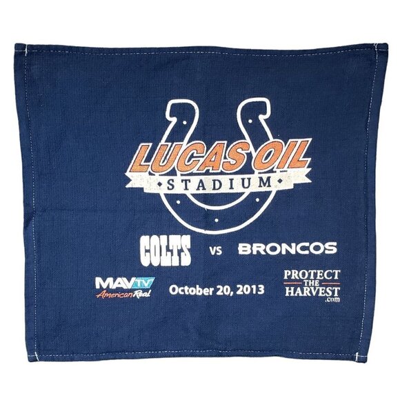 Lucas Oil Stadium NFL Game Day Towel Rag Colts VS Broncos Oct 20 2013 Football - Picture 1 of 3